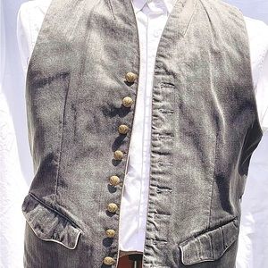 Gray cotton vest by Denim Supply, Ralph Lauren, size medium.